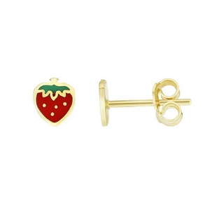 Strawberry Gold Kids Earrings
